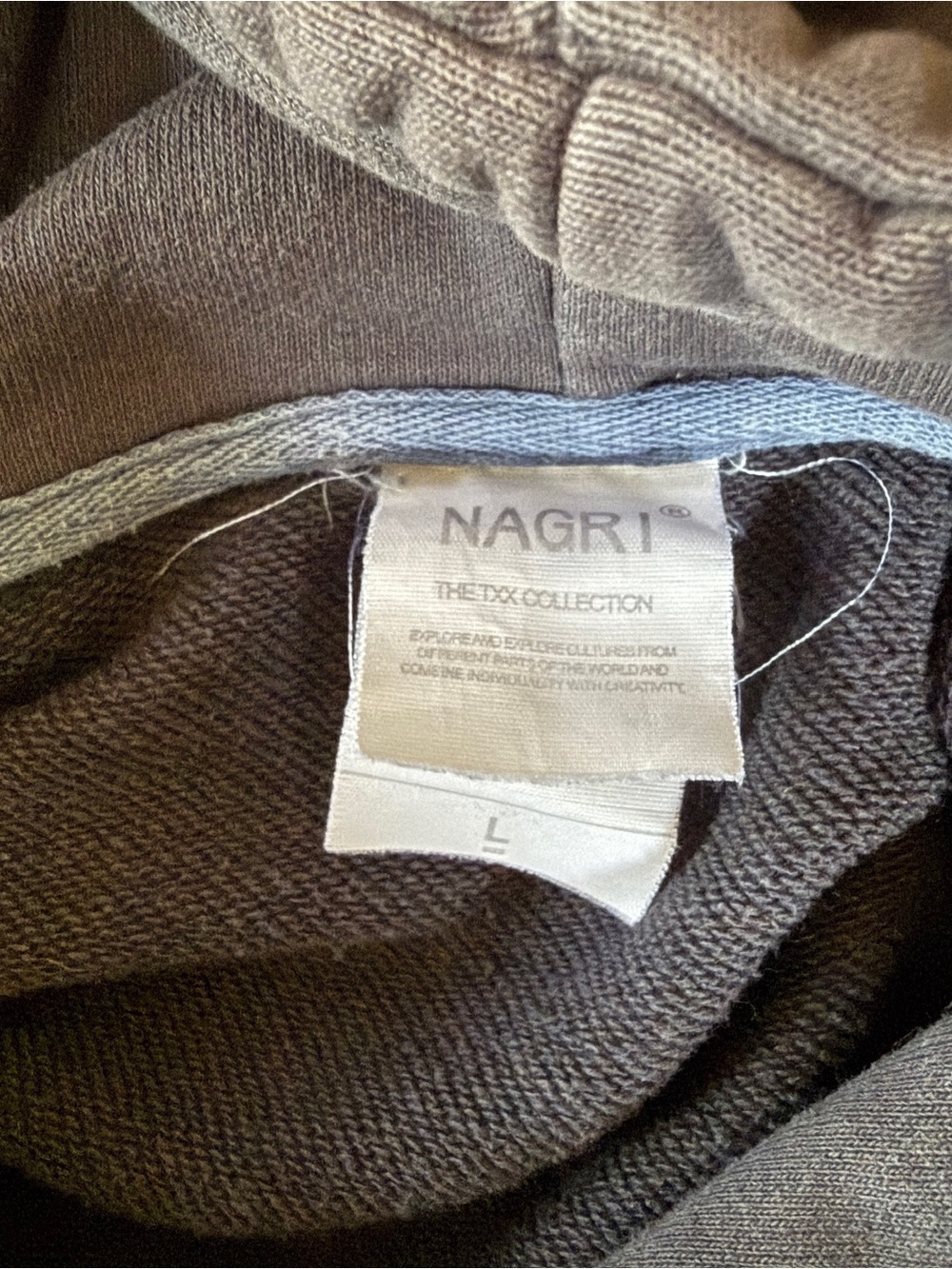 NIRVANA In Utero Logo Size Large Charcoal Hoodie with Side Pockets - Picture 4 of 8